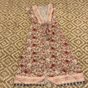 Boho floral wrap dress